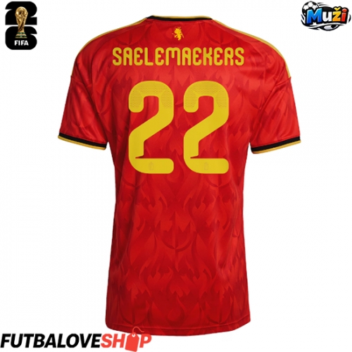 Dres Belgicko Alexis Saelemaekers #22 Domáci MS 2026 Krátky Rukáv